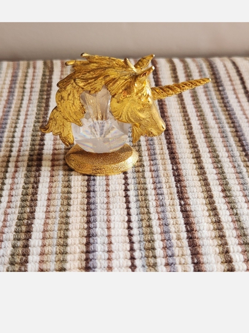 Gold Unicorn Crystal Figurine